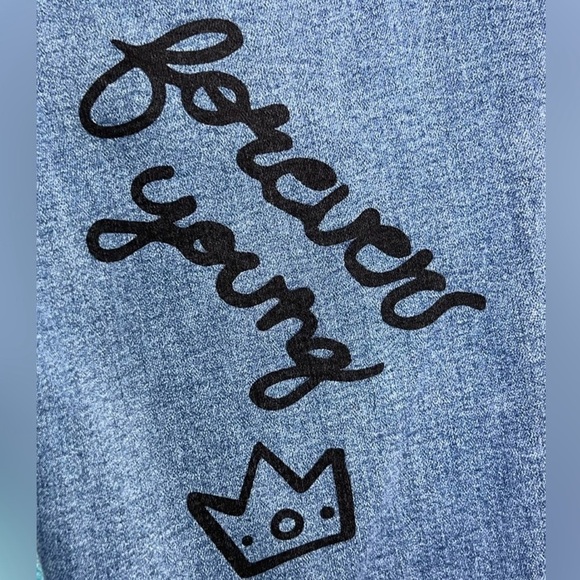 Mashed Potatoes Graphic Jeans 26 5 High Rise Doodles Girlhoodcore LA Street - Picture 13 of 14